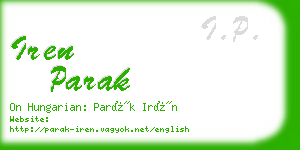 iren parak business card